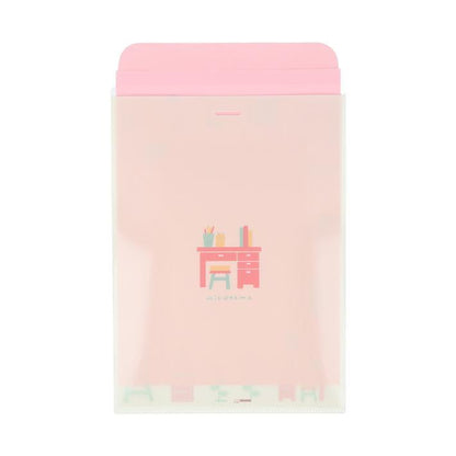 mizutama Vol.2 A4 Clear Folder with Envelope - Retro Pattern - Sun-Star Stationery - Default Title by Techo Treats Stationery