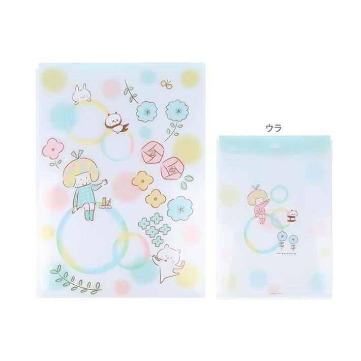 mizutama Vol.2 A4 Clear Folder with Envelope - Soap Bubble Pattern - Sun-Star Stationery - Default Title by Techo Treats Stationery
