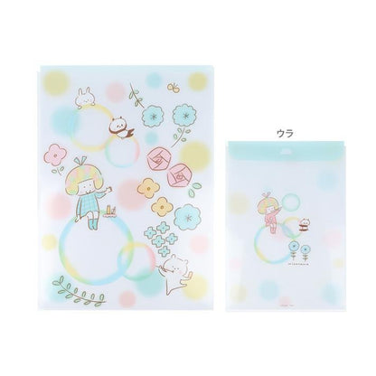 mizutama Vol.2 A4 Clear Folder with Envelope - Soap Bubble Pattern - Sun-Star Stationery - Default Title by Techo Treats Stationery