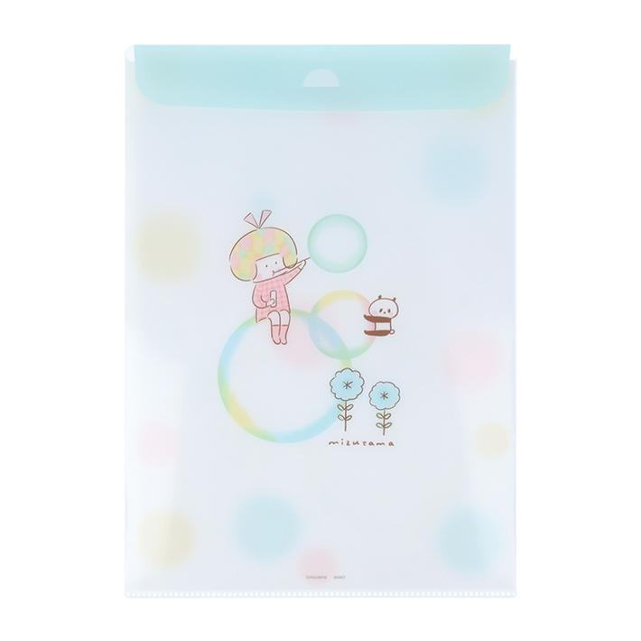 mizutama Vol.2 A4 Clear Folder with Envelope - Soap Bubble Pattern - Sun-Star Stationery - Default Title by Techo Treats Stationery