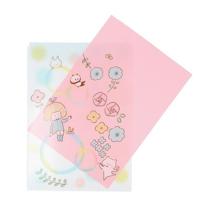 mizutama Vol.2 A4 Clear Folder with Envelope - Soap Bubble Pattern - Sun-Star Stationery - Default Title by Techo Treats Stationery
