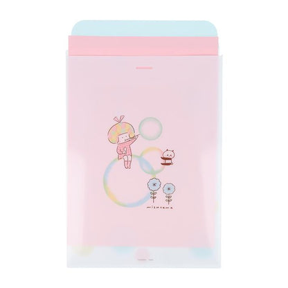 mizutama Vol.2 A4 Clear Folder with Envelope - Soap Bubble Pattern - Techo Treats