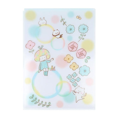 mizutama Vol.2 A4 Clear Folder with Envelope - Soap Bubble Pattern - Techo Treats