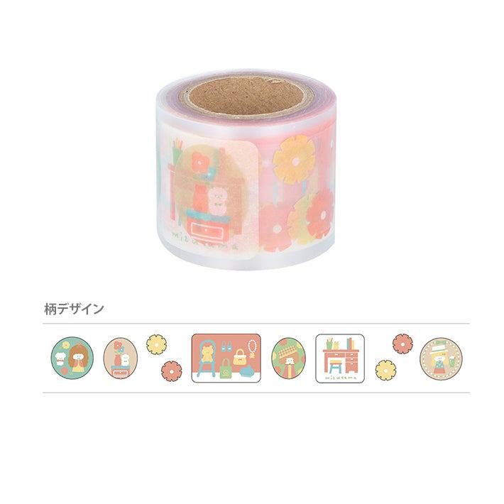 mizutama Vol.2 Masking Stickers in Box - Retro Pattern - Sun-Star Stationery - Default Title by Techo Treats Stationery