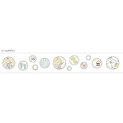 mizutama Vol.2 Masking Stickers in Box - Soap Bubble Pattern - Sun-Star Stationery - Default Title by Techo Treats Stationery