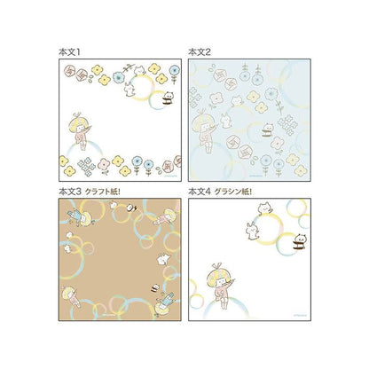 mizutama Vol.2 Square Memo - Soap Bubble Pattern - Techo Treats