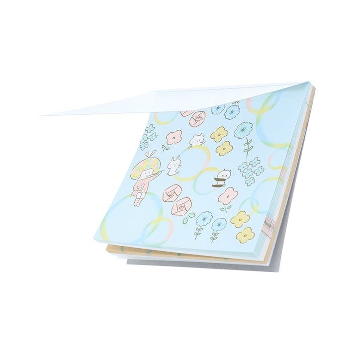 mizutama Vol.2 Square Memo - Soap Bubble Pattern - Techo Treats