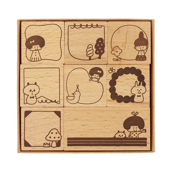 mizutama Wooden Stamp Set - Pattern - Techo Treats