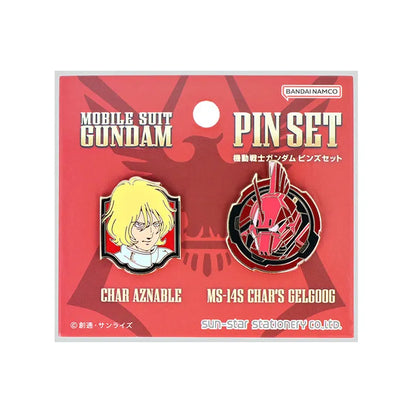 Mobile Suit Gundam Pin Badge Set (Set of 2) - Char &amp; Char&