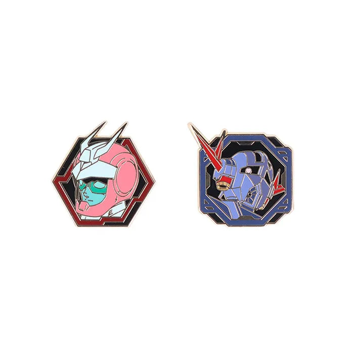 Mobile Suit Gundam Pin Badge Set (Set of 2) - Char &amp; Zeong - Techo Treats