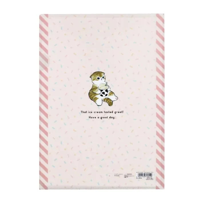 mofusand Vol.4 A4 Clear Folder - Ice-cream - Sun-Star Stationery - Default Title by Techo Treats Stationery