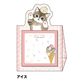 mofusand Vol.4 Die-cut Standing Sticky Notes - Ice-cream - Sun-Star Stationery - Default Title by Techo Treats Stationery