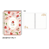 mofusand Vol.5 B6 Ring Notebook - Strawberry Tea - Sun-Star Stationery - Default Title by Techo Treats Stationery