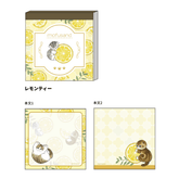mofusand Vol.5 Square Memo Mini - Lemon Tea - Techo Treats