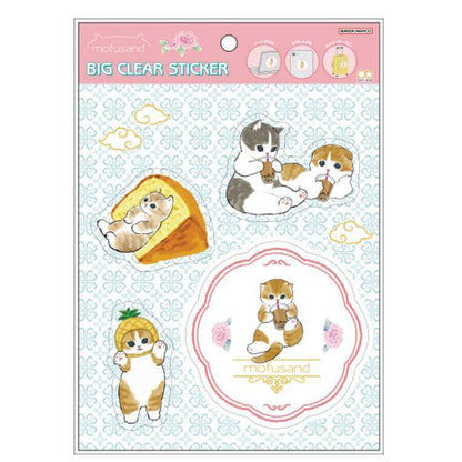 mofusand Vol.6 Big Clear Sticker - Castella - Sun-Star Stationery - Default Title by Techo Treats Stationery