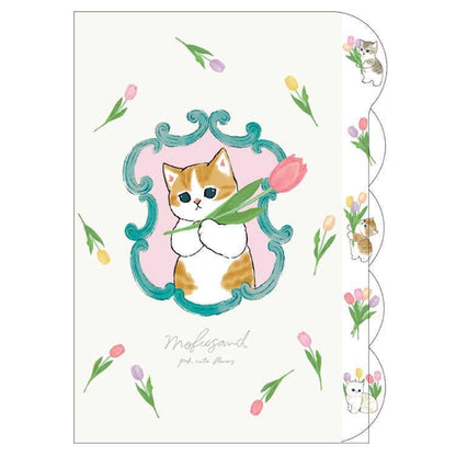 mofusand Vol.7 A4 Die-cut 5-Pocket Clear Folder - White - Sun-Star Stationery - Default Title by Techo Treats Stationery
