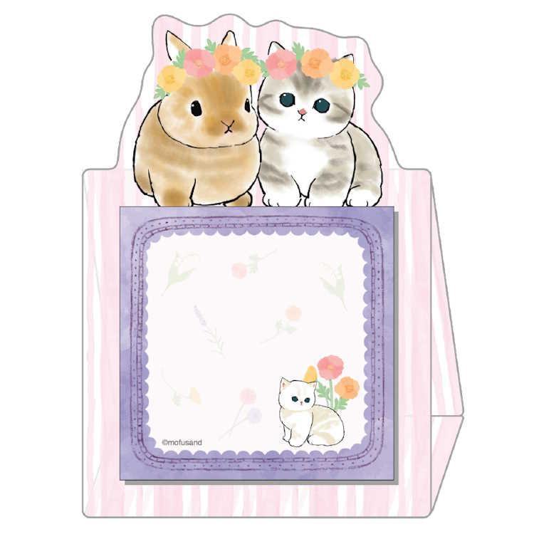 mofusand Vol.7 Die-cut Standing Sticky Notes (B) - Sun-Star Stationery - Default Title by Techo Treats Stationery