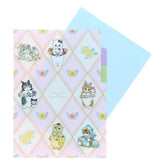 mofusand x Sanrio Characters A5 3-Pocket Clear Folder - Flower - Sun-Star Stationery - Default Title by Techo Treats Stationery