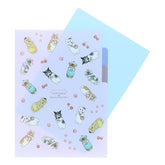 mofusand x Sanrio Characters A5 3-Pocket Clear Folder - Plush Toy - Sun-Star Stationery - Default Title by Techo Treats Stationery