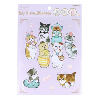 mofusand x Sanrio Characters Big Clear Sticker - Plush Toy - Sun-Star Stationery - Default Title by Techo Treats Stationery