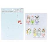 mofusand x Sanrio Characters Big Clear Sticker - Soda - Techo Treats