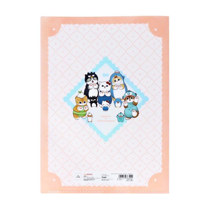 mofusand x Sanrio Vol.2 A4 Die-cut 5-Pocket Clear Folder - Retro Frame - Sun-Star Stationery - Default Title by Techo Treats Stationery
