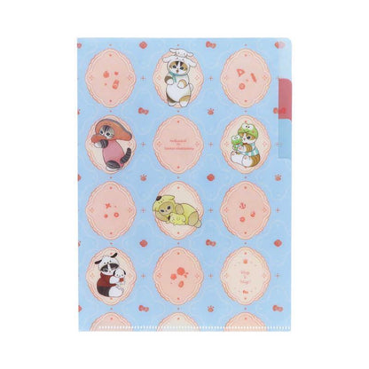 mofusand x Sanrio Vol.2 A5 3-Pocket Clear Folder - Retro Frame - Sun-Star Stationery - Default Title by Techo Treats Stationery
