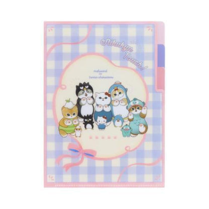 mofusand x Sanrio Vol.2 A5 3-Pocket Clear Folder - Ribbon - Sun-Star Stationery - Default Title by Techo Treats Stationery