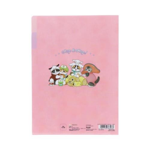 mofusand x Sanrio Vol.2 A5 3-Pocket Clear Folder - Ribbon - Sun-Star Stationery - Default Title by Techo Treats Stationery