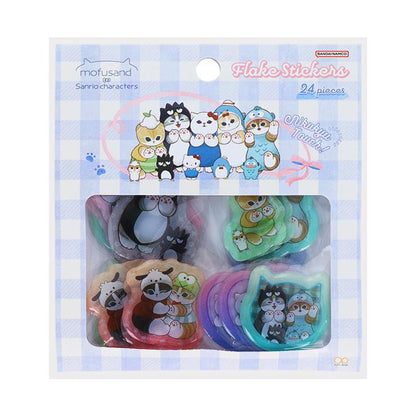 mofusand x Sanrio Vol.2 Flake Stickers - Paws - Techo Treats