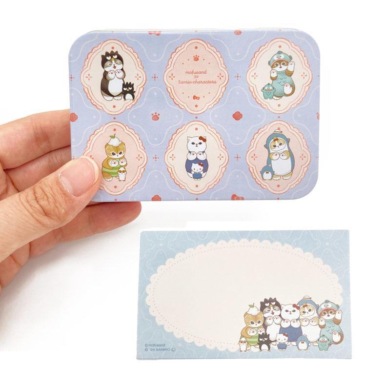 mofusand x Sanrio Vol.2 Memo in Tin - Retro Frame - Sun-Star Stationery - Default Title by Techo Treats Stationery