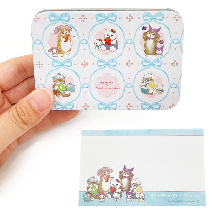 mofusand x Sanrio Vol.2 Memo in Tin - Ribbon - Techo Treats