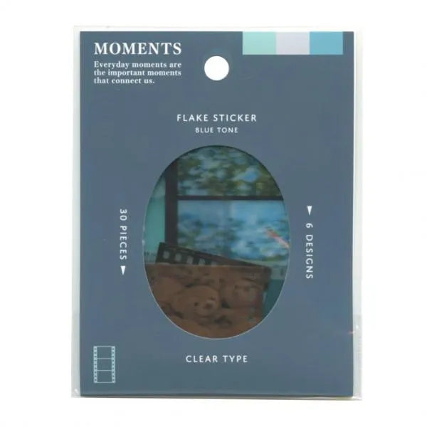 MOMENTS Flake Sticker - Blue Tone - Techo Treats