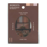 MOMENTS Flake Sticker - Brown Tone - Techo Treats