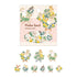 Moriyama Schinako Flake Stickers - Rabbit and Flowers - Techo Treats