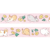 Moriyama Schinako Masking Tape - Rabbit and Chrysanthemum - Techo Treats