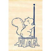 MT Aibou Wooden Stamp - Squirrel - Techo Treats