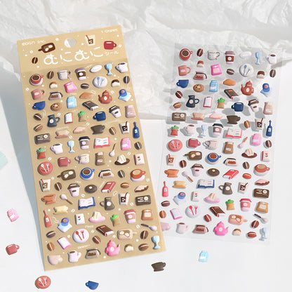 Muni Muni Squishy Sticker - Mini Cafe - Techo Treats
