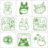 My Neighbor Totoro Check Rubber Stamp Set in Clear Case (1) - Techo Treats