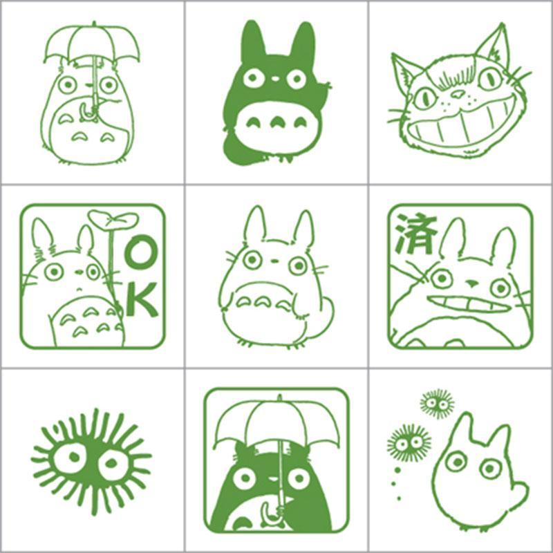 My Neighbor Totoro Check Rubber Stamp Set in Clear Case (1) - Techo Treats