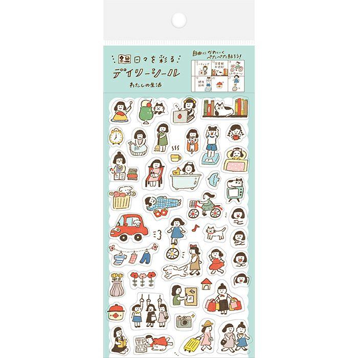 My Series Daily Sticker - My Life - Furukawa Shiko - Default Title by Techo Treats Stationery