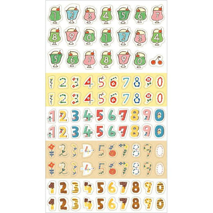 My Series Daily Sticker - Numbers - Furukawa Shiko - Default Title by Techo Treats Stationery