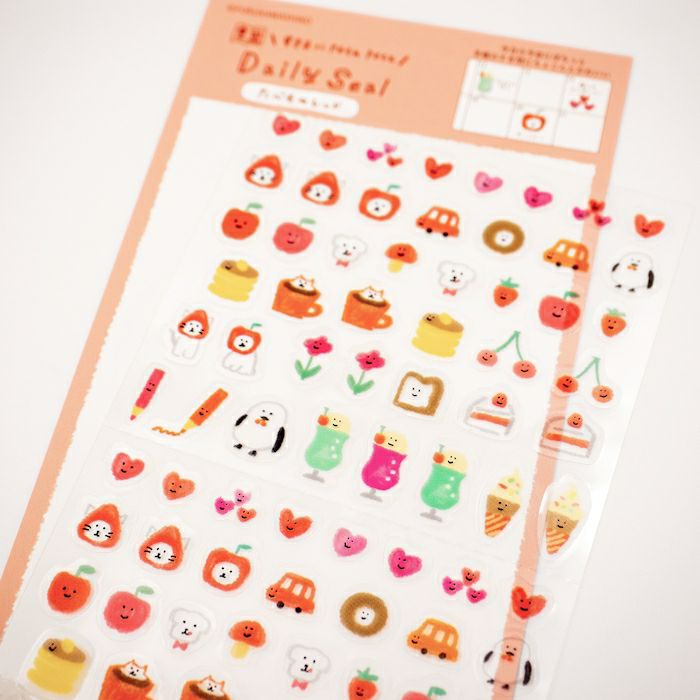 My Series Vol.4 Daily Seal - Food Red - Furukawa Shiko - Default Title by Techo Treats Stationery