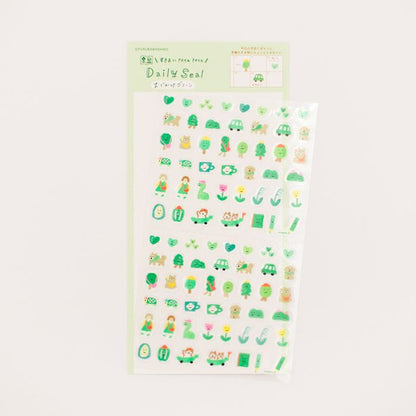 My Series Vol.4 Daily Seal - Outing Green - Furukawa Shiko - Default Title by Techo Treats Stationery