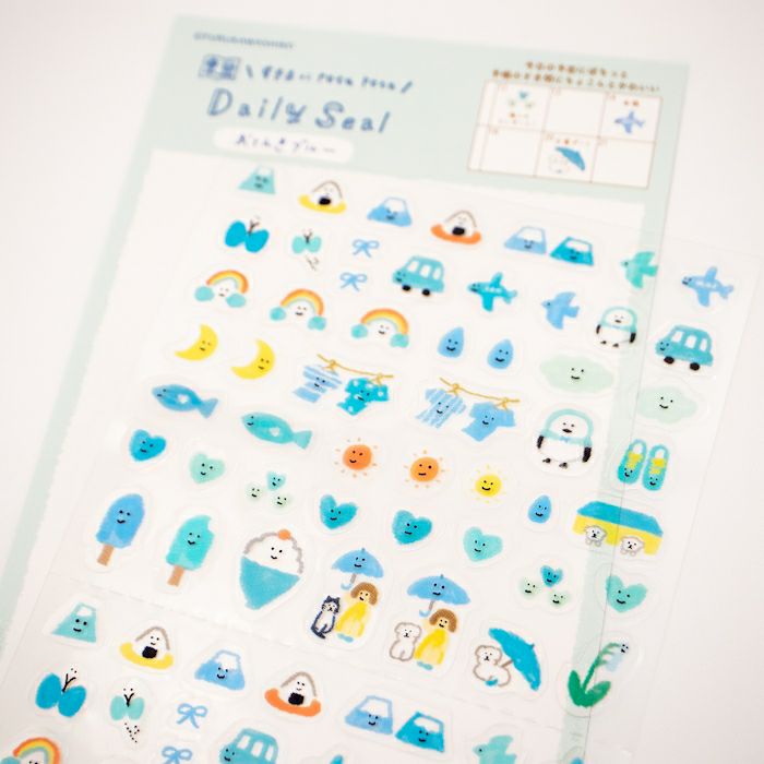 My Series Vol.4 Daily Seal - Weather Blue - Furukawa Shiko - Default Title by Techo Treats Stationery