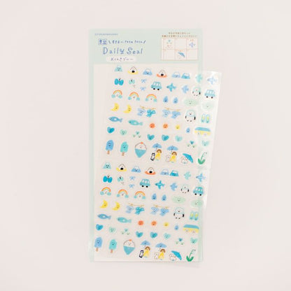 My Series Vol.4 Daily Seal - Weather Blue - Furukawa Shiko - Default Title by Techo Treats Stationery