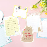 My Series Vol.4 Die-cut Mini Letter Set - Fluffy Bear - Techo Treats
