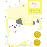 My Series Vol.4 Die-cut Mini Letter Set - Fluffy Cat - Furukawa Shiko - Default Title by Techo Treats Stationery