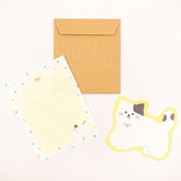 My Series Vol.4 Die-cut Mini Letter Set - Fluffy Cat - Furukawa Shiko - Default Title by Techo Treats Stationery