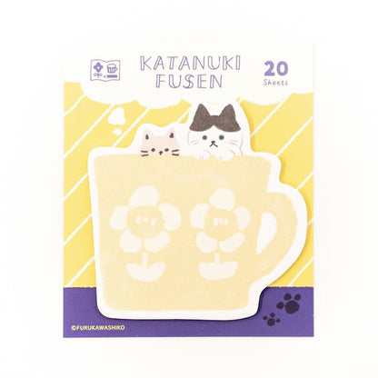 My Series Vol.4 Die-cut Sticky Notes - Mug Cup Cat - Furukawa Shiko - Default Title by Techo Treats Stationery